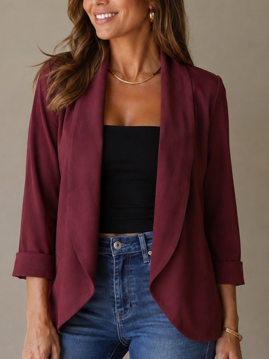 Kut from the Kloth Jackets & Blazers - Kut from the Kloth Maroon faux suede jacket blazer size S